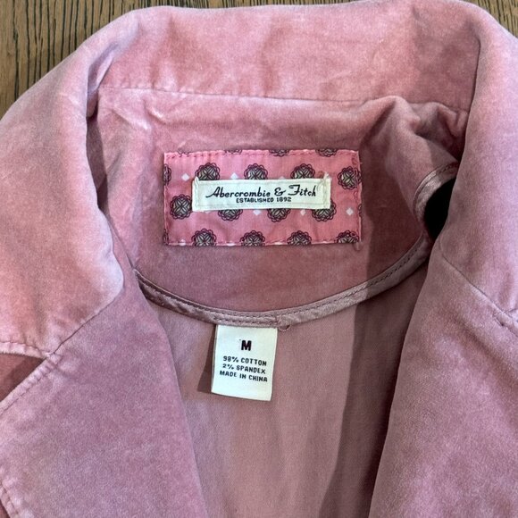 Vintage Y2K Abercrombie & Fitch Pink Corduroy Jacket / Blazer - Picture 2 of 3